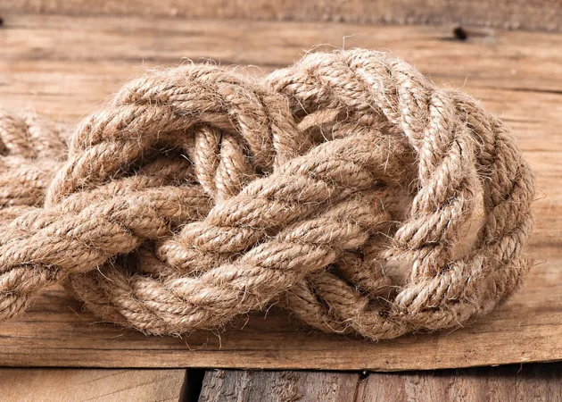Coiled jute ropes